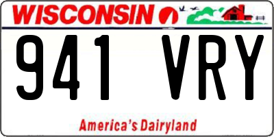 WI license plate 941VRY