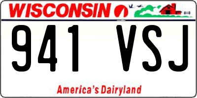 WI license plate 941VSJ