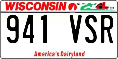 WI license plate 941VSR