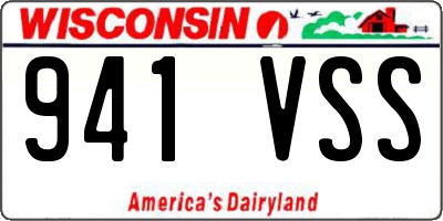 WI license plate 941VSS