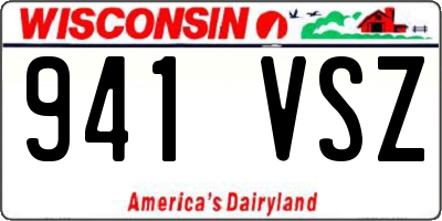WI license plate 941VSZ