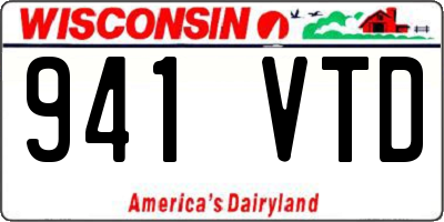 WI license plate 941VTD