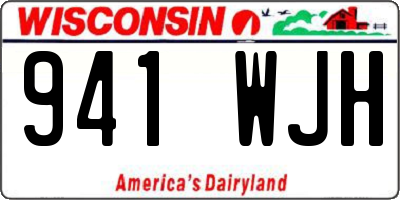 WI license plate 941WJH