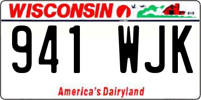 WI license plate 941WJK