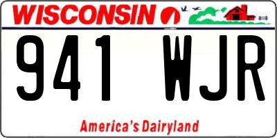 WI license plate 941WJR