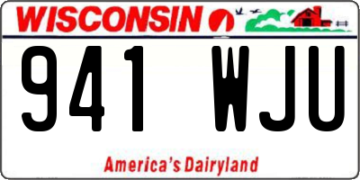WI license plate 941WJU