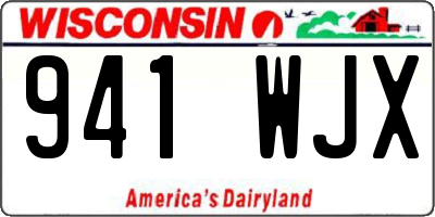 WI license plate 941WJX