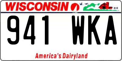 WI license plate 941WKA