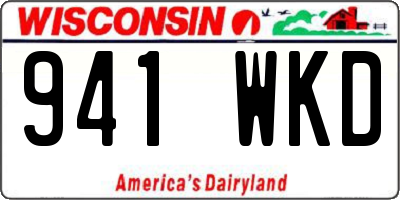 WI license plate 941WKD