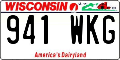 WI license plate 941WKG