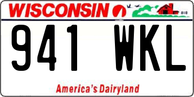 WI license plate 941WKL