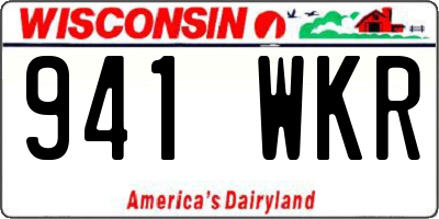 WI license plate 941WKR