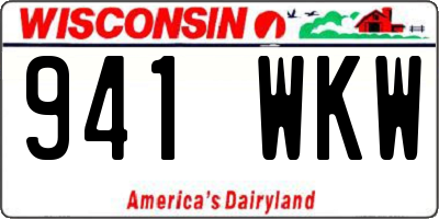 WI license plate 941WKW