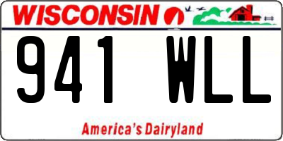 WI license plate 941WLL