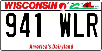 WI license plate 941WLR