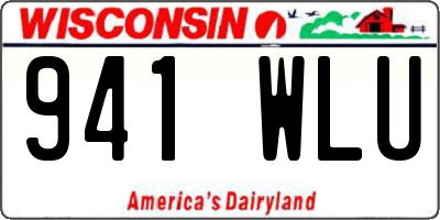 WI license plate 941WLU