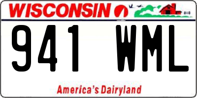 WI license plate 941WML