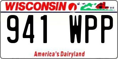 WI license plate 941WPP