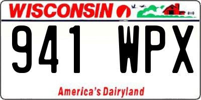 WI license plate 941WPX