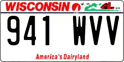 WI license plate 941WVV