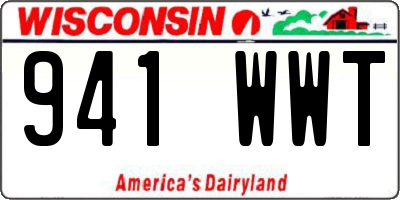 WI license plate 941WWT