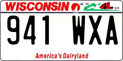 WI license plate 941WXA