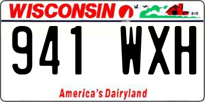 WI license plate 941WXH