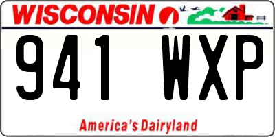 WI license plate 941WXP