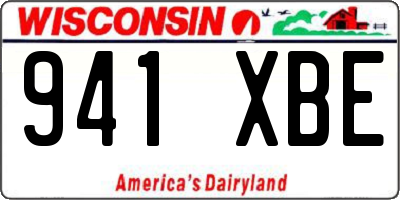 WI license plate 941XBE