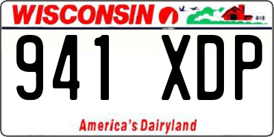 WI license plate 941XDP
