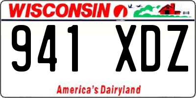WI license plate 941XDZ