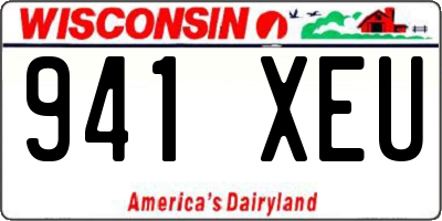WI license plate 941XEU