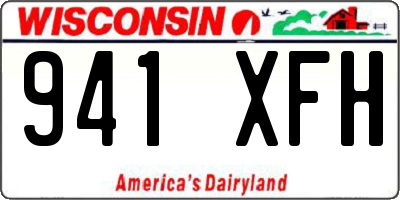 WI license plate 941XFH