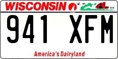WI license plate 941XFM