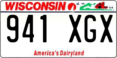 WI license plate 941XGX