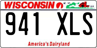 WI license plate 941XLS