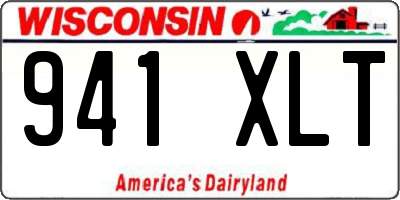 WI license plate 941XLT
