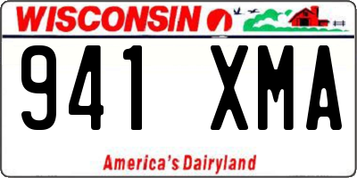 WI license plate 941XMA