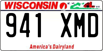 WI license plate 941XMD