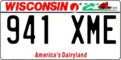 WI license plate 941XME