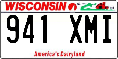 WI license plate 941XMI
