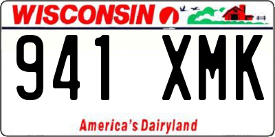 WI license plate 941XMK