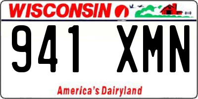 WI license plate 941XMN
