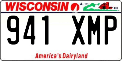 WI license plate 941XMP