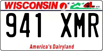 WI license plate 941XMR