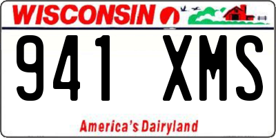 WI license plate 941XMS