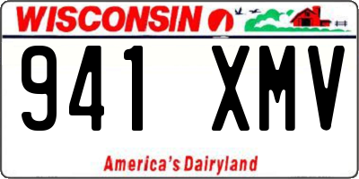 WI license plate 941XMV