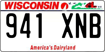 WI license plate 941XNB