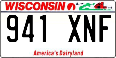 WI license plate 941XNF