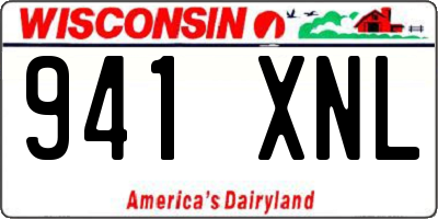 WI license plate 941XNL